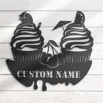 sweet ice cream cone wall art cream lover personalized metal sign 0
