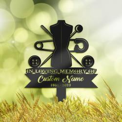 Tailor Grave Marker Memorial Sign with Stake Sympathy Gifts for Loss