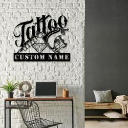 tattoo artist wall art business custom metal signs 3