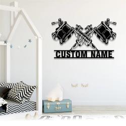 tattoo machine sign personalized metal signs for tattoo studio decor tattoo artist gifts 3