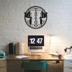 tattoo metal wall art laser cut metal signs gift for tattoo artist tattoo studio decor 2