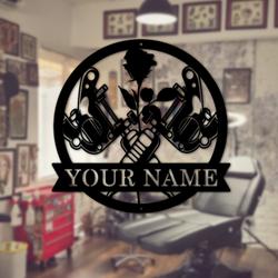 tattoo sign custom tattoo artist gift tattoo shop decor personalized metal signs 1