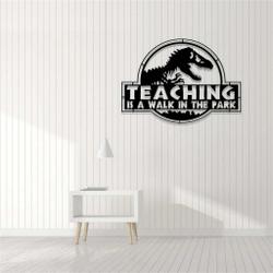 teaching is a walk in the park dinosaur metal art personalized metal name sign classroom decor 2