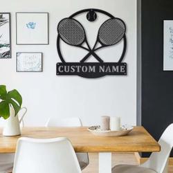 tennis metal sign personalized metal name signs home decor sport lovers gifts 1
