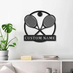 tennis metal sign personalized metal name signs home decor sport lovers gifts 2