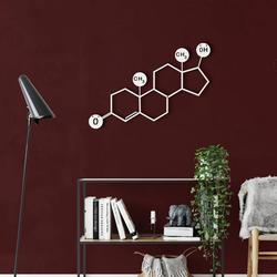 testosterone molecule metal wall art laser cut metal sign biology chemistry art decor for room 1
