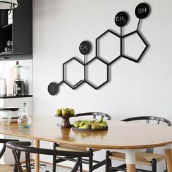 testosterone molecule metal wall art laser cut metal sign biology chemistry art decor for room 3