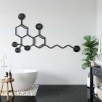 thc molecule metal wall art laser cut metal sign biology chemistry art decor for room 0