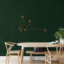 thc molecule metal wall art laser cut metal sign biology chemistry art decor for room 2