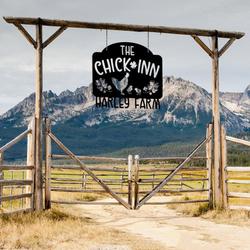 the chick inn farm welcome farm animals custom metal signs gift for farmer 1