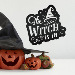 The Witch Is In Metal Wall Art Witchy Sign Halloween Decoration For Home