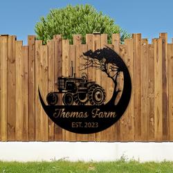 tractor farm family name custom metal signs gift for farmer tractor driver 1