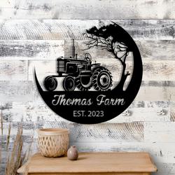 tractor farm family name custom metal signs gift for farmer tractor driver 2