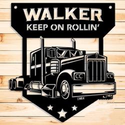 transport truck semi truck business custom metal signs 1