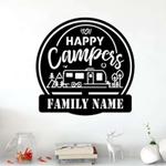 travel trailer 5th wheel happy camper personalized camping metal sign rv decor custom metal sign 0