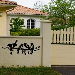 tree branch and birds decor custom house address number metal sign 2