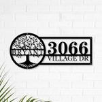 tree of life metal house numbers metal last name sign address plaque housewarming gifts custom metal address sign for house 0