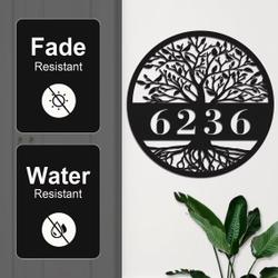 tree of life personalized metal sign custom address sign wall hanging metal wall art home decor for front door porch yard 3
