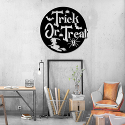 trick or treat metal sign scary witch signs halloween decoration for home 2