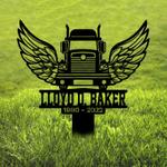 truck driver memorial yard stake custom metal signs 0