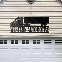 trucking company automotive truck driver business custom metal signs 1
