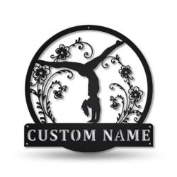 Tumbling Metal Wall Art Personalized Metal Name Signs Home Decor Sport Lovers Gifts