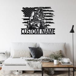 us fire fighter fireman fire department custom metal signs 2