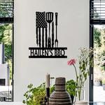 us flag bbq sign backyard grill patio custom metal signs 0