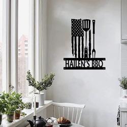 us flag bbq sign backyard grill patio custom metal signs 2
