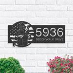 us flag fire department address sign fireman custom metal signs 0