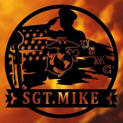 us marine corps wall decor personalized metal name sign military gift home decoration 2