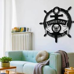us navy anchor metal art personalized metal name sign gift for veteran home decor 1