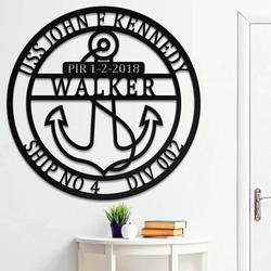 us navy chief anchor personalized metal signs usn wall decor patriotic wall art metal military signs veteran home decor 2