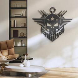 us navy skull metal art achor navy metal sign gift for veteran home decor 3