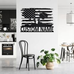 us navy veteran metal wall art personalized metal name sign us flag 1