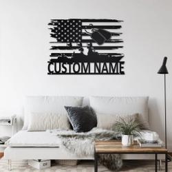 us navy veteran metal wall art personalized metal name sign us flag 2