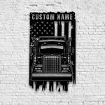 us semi truck driver business custom metal signs 0