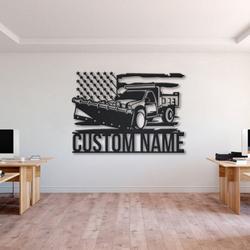 us snow truck driver business custom metal signs 1