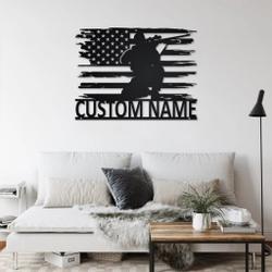 us soldier veteran metal wall art personalized soldier name sign decor home 1