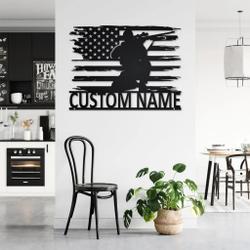 us soldier veteran metal wall art personalized soldier name sign decor home 2