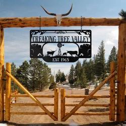 valley farm sign ranch personalized metal farm sign 2