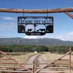 valley farm sign ranch personalized metal farm sign 4
