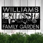 vegetables custom name family garden metal sign 0