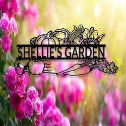 vegetables garden metal sign personalized name garden signs decor yard house 1