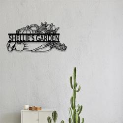 vegetables garden metal sign personalized name garden signs decor yard house 3