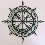 vegvisir sign scandinavian sign viking compass metal sign housewarming gifts 0