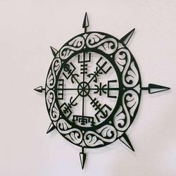 vegvisir sign scandinavian sign viking compass metal sign housewarming gifts 1