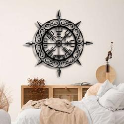 vegvisir sign scandinavian sign viking compass metal sign housewarming gifts 5