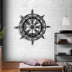 vegvisir sign scandinavian sign viking compass metal sign housewarming gifts 6