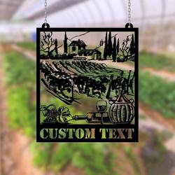 vineyard and winery grape farm grape garden v1 custom metal signs gift for farmer 1